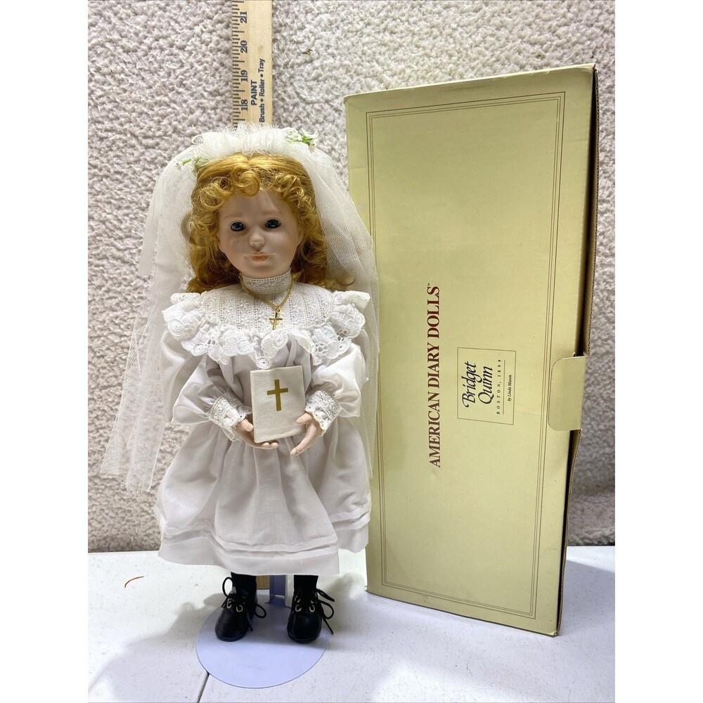 1st communion Georgetown retired Bridget Quinn Porcelain Doll,Linda Mason,COA